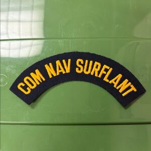 Navy and Yellow COM NAV SURFLANT embroidered naval Patch